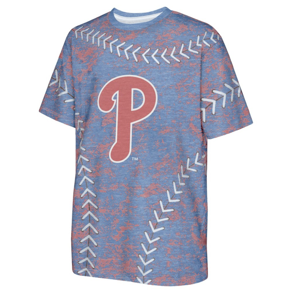 Philadelphia Phillies Youth Slide Score Bold T-Shirt - MLB