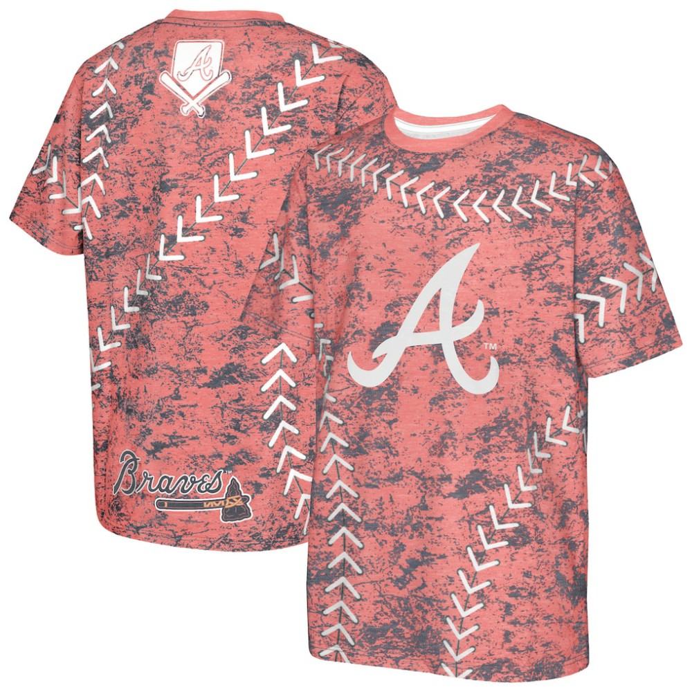 Atlanta Braves Youth Slide Score Bold T-Shirt - MLB