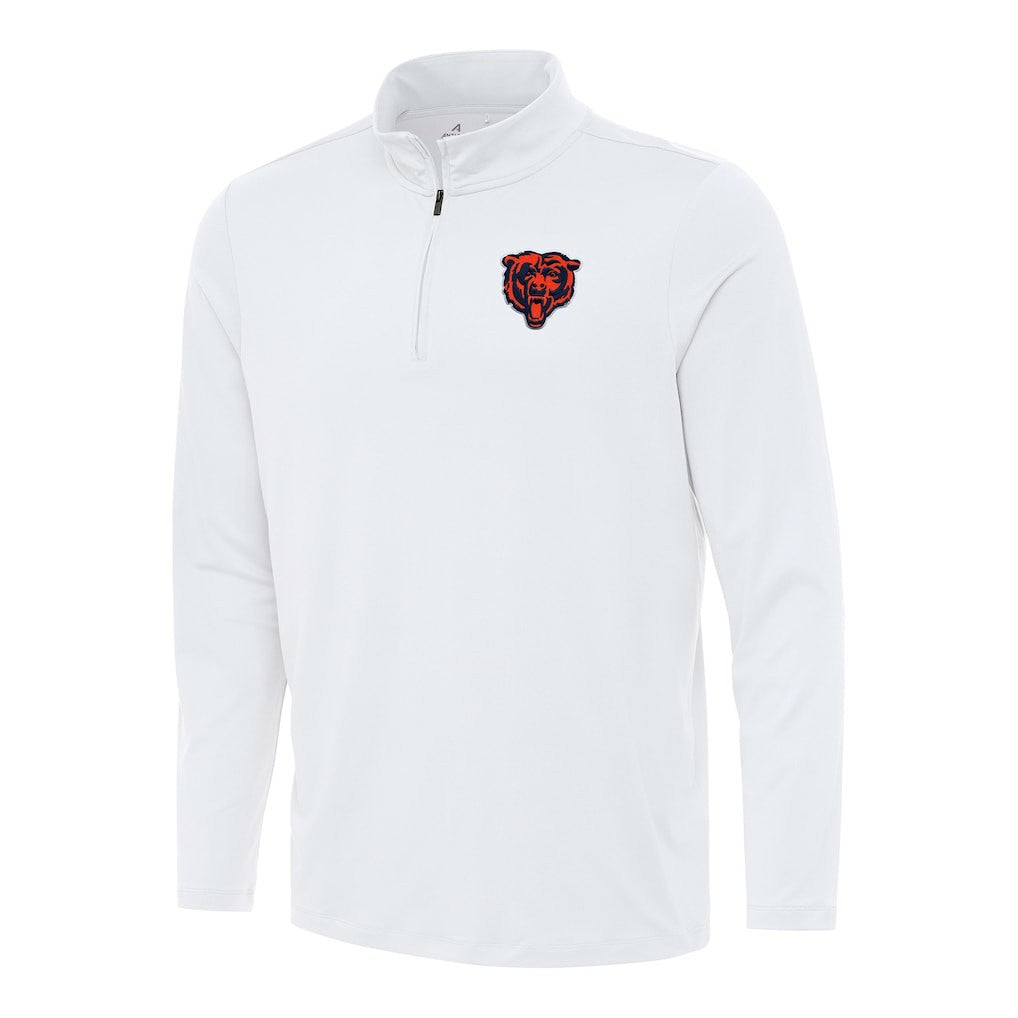 Chicago Bears Antigua Reprocess Quarter-Zip Top White | NFL