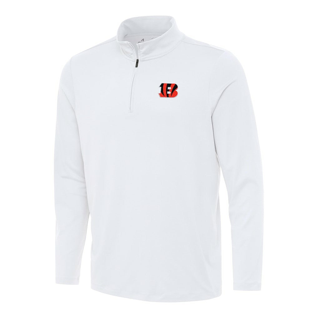 Cincinnati Bengals Antigua Reprocess Quarter-Zip Top White | NFL
