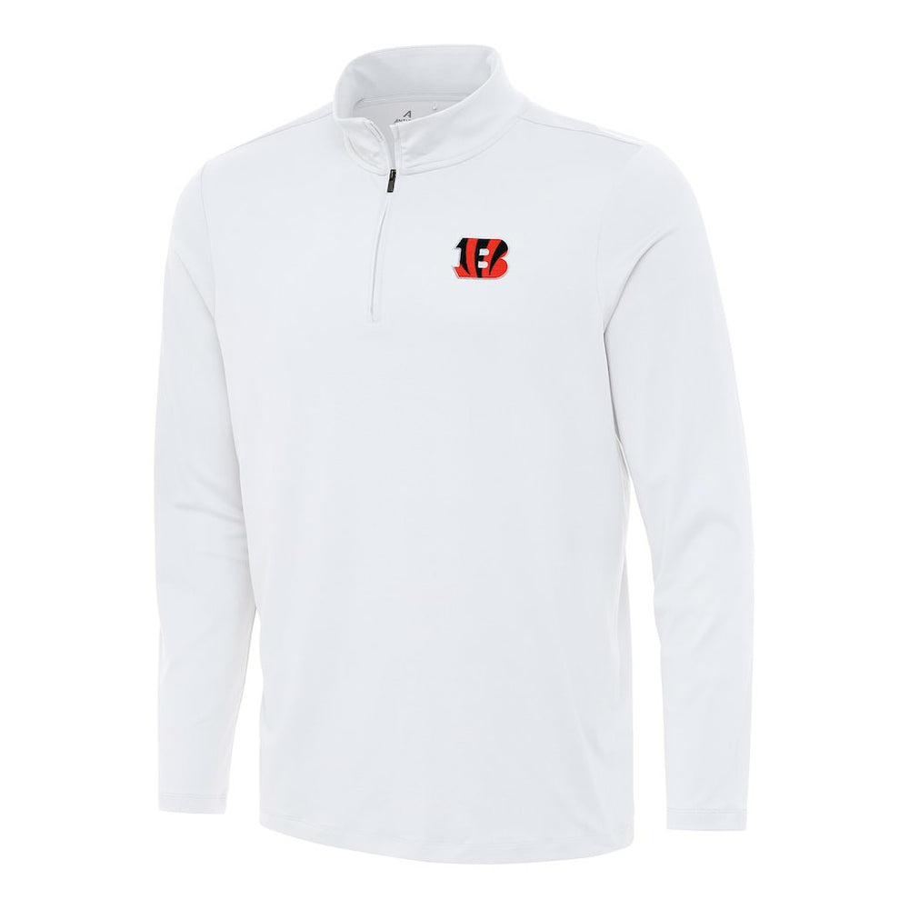 Cincinnati Bengals Antigua Reprocess Quarter-Zip Top White | NFL
