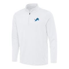 Detroit Lions Antigua Reprocess Quarter-Zip Top White | NFL