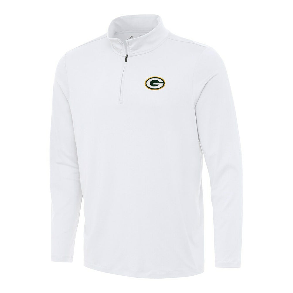 Green Bay Packers Antigua Reprocess Quarter-Zip Top White | NFL