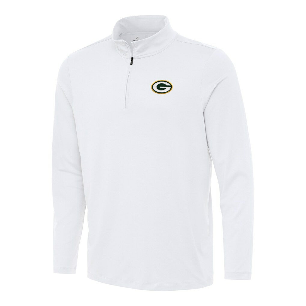 Green Bay Packers Antigua Reprocess Quarter-Zip Top White | NFL