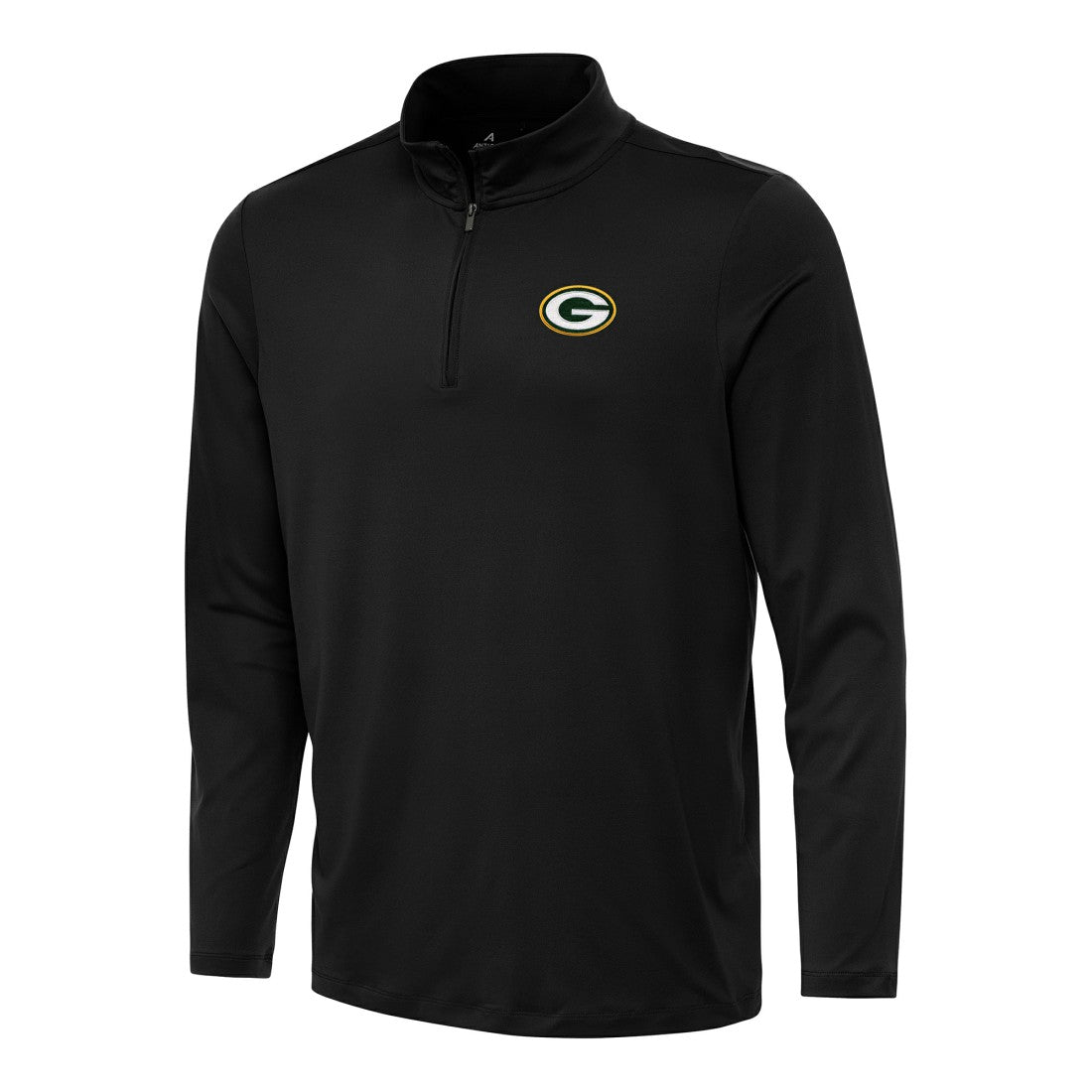 Green Bay Packers Antigua Reprocess Quarter-Zip Top Black | NFL