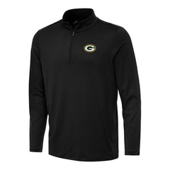 Green Bay Packers Antigua Reprocess Quarter-Zip Top Black | NFL