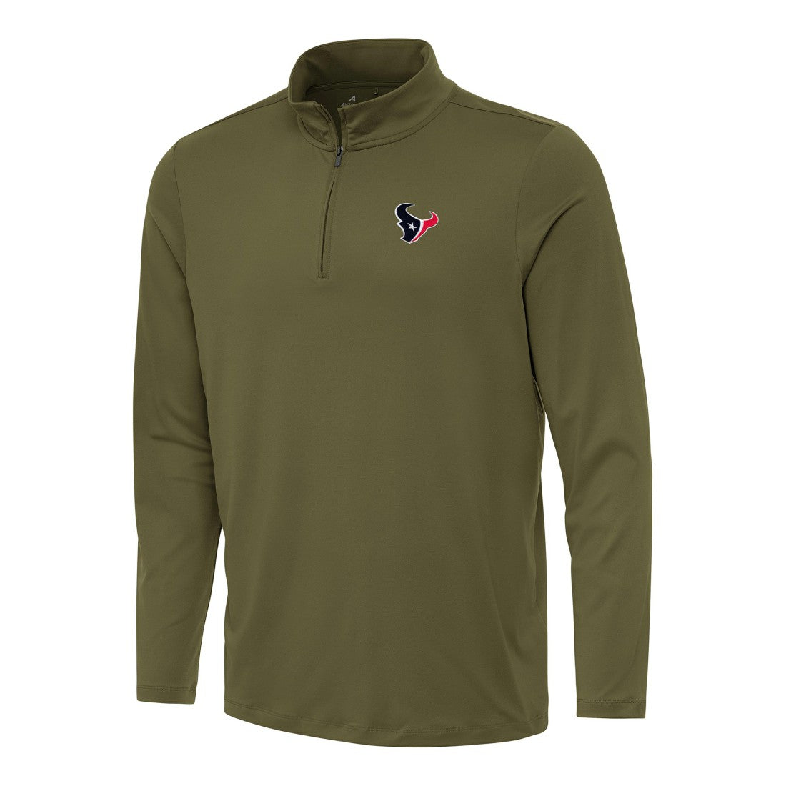 Houston Texans Antigua Reprocess Quarter-Zip Top Olive | NFL