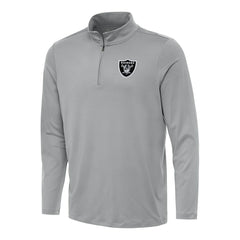 Las Vegas Raiders Antigua Reprocess Quarter-Zip Top Gray | NFL