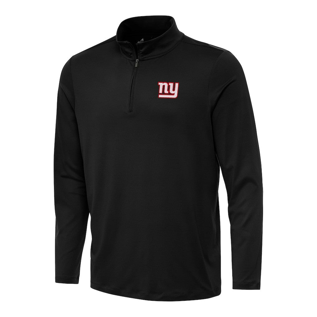 New York Giants Antigua Reprocess Quarter-Zip Top Black | NFL