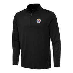Pittsburgh Steelers Antigua Reprocess Quarter-Zip Top Black | NFL