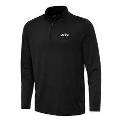 New York Jets Antigua Reprocess Quarter-Zip Top Black | NFL