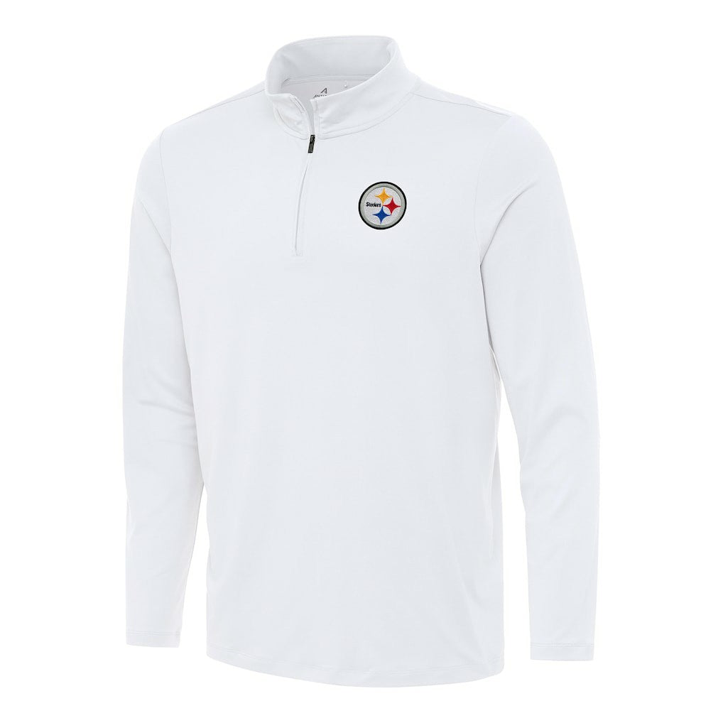 Pittsburgh Steelers Antigua Reprocess Quarter-Zip Top White | NFL