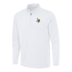 Minnesota Vikings Antigua Reprocess Quarter-Zip Top White | NFL