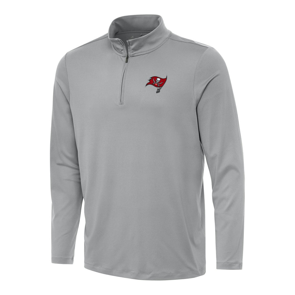 Tampa Bay Buccaneers Antigua Reprocess Quarter-Zip Top Gray | NFL