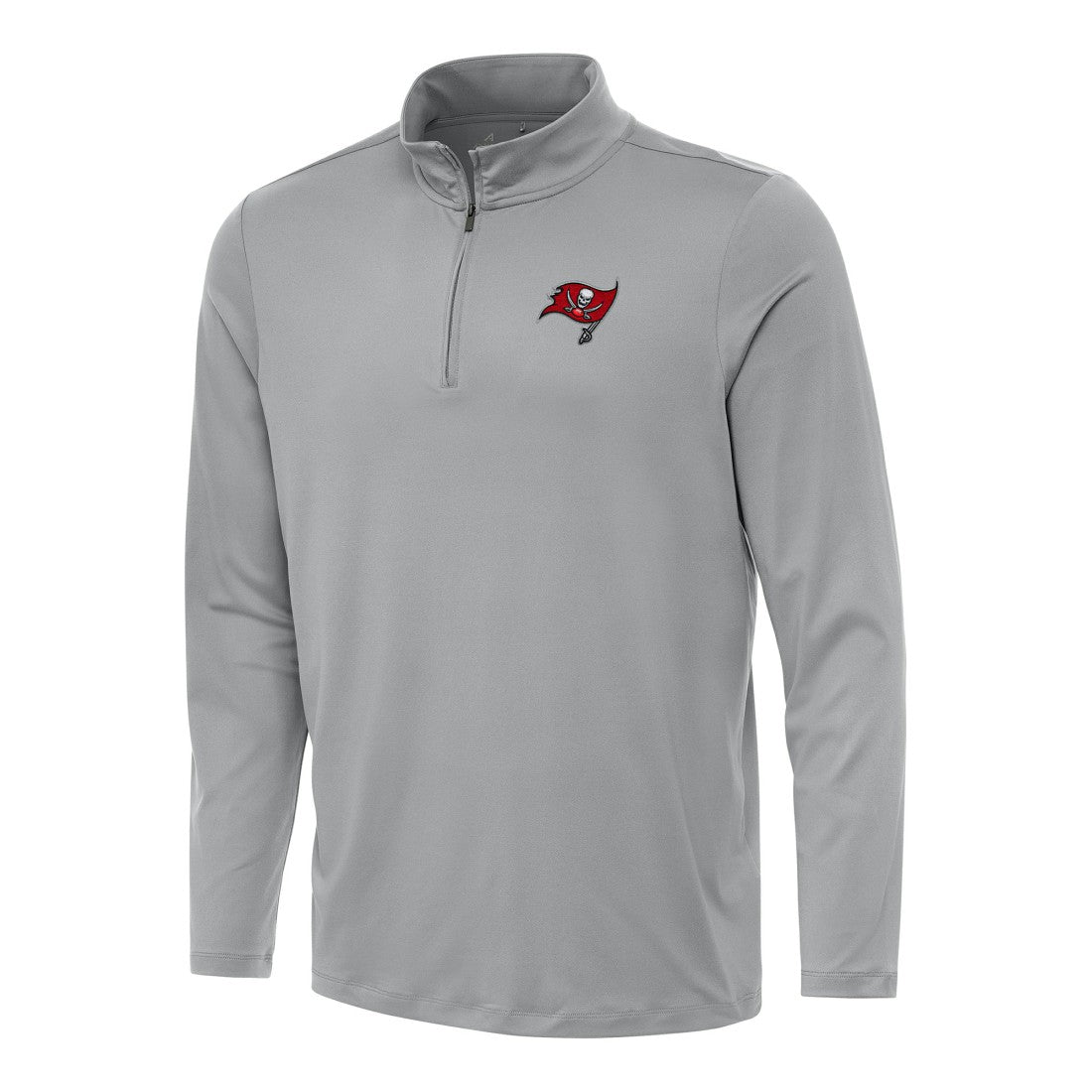 Tampa Bay Buccaneers Antigua Reprocess Quarter-Zip Top Gray | NFL