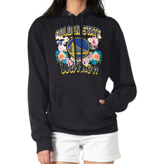 Golden State Warriors G-III 4Her by Carl Banks Women's Flowers Team Logo Graphic Fleece Pullover Hoodie Black - NBA