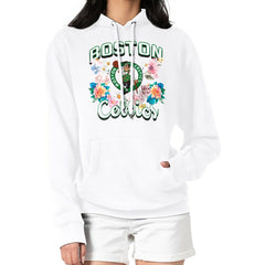 Boston Celtics G-III 4Her by Carl Banks Women's Flowers Team Logo Graphic Fleece Pullover Hoodie White - NBA