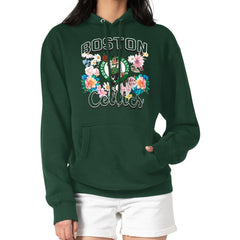 Boston Celtics G-III 4Her by Carl Banks Women's Flowers Team Logo Graphic Fleece Pullover Hoodie Green - NBA