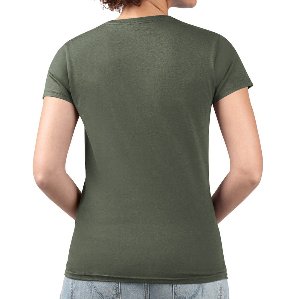 Boston Celtics G-III 4Her by Carl Banks Women's Super-Slim Fit Lightweight Flowers Team Logo Graphic V-Neck T-Shirt Olive - NBA