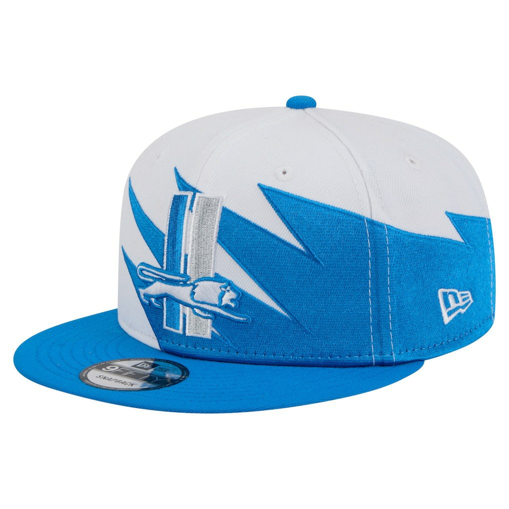 Detroit Lions New Era Throwback Jagged 9FiFTY Snapback Hat Blue | NFL