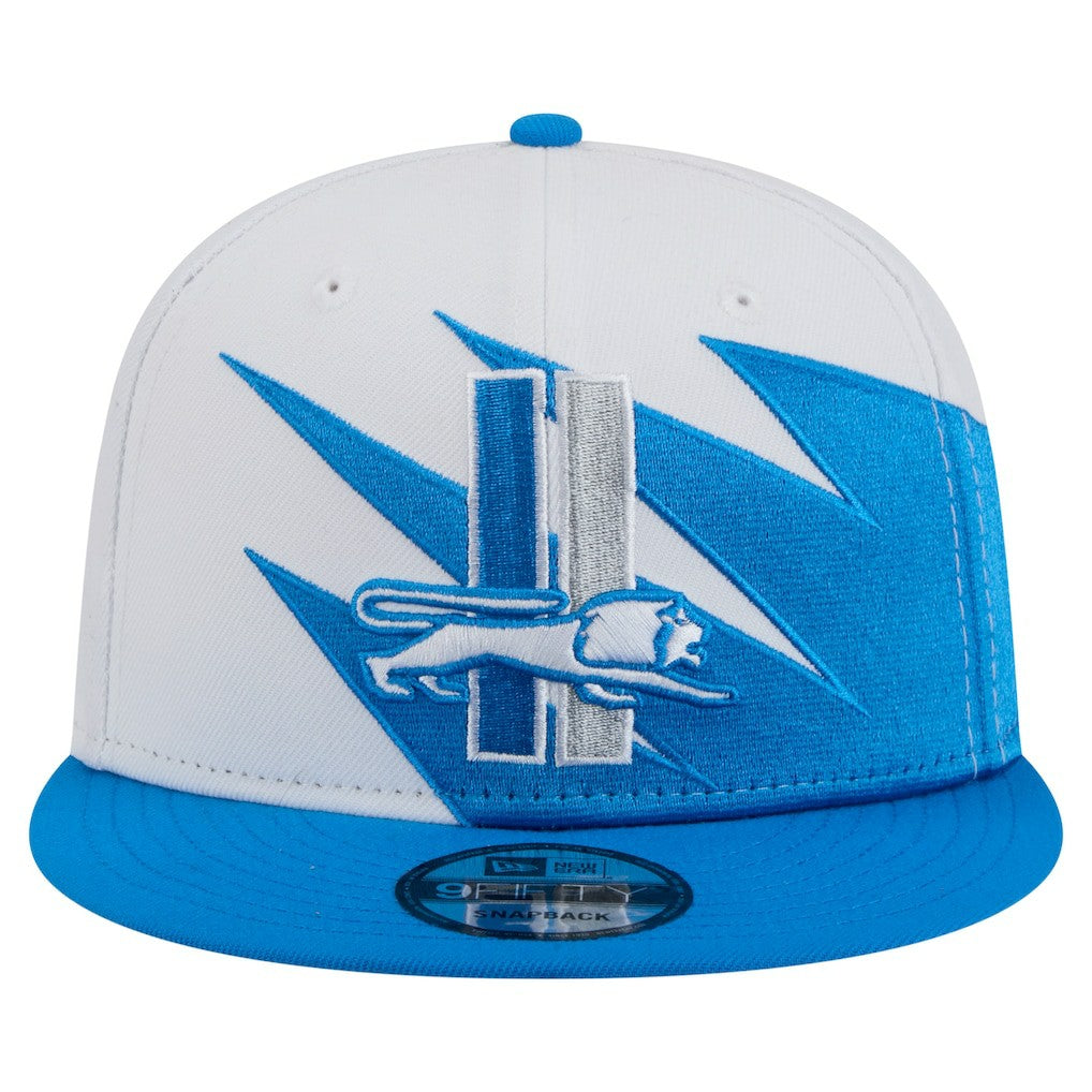 Detroit Lions New Era Throwback Jagged 9FiFTY Snapback Hat Blue | NFL