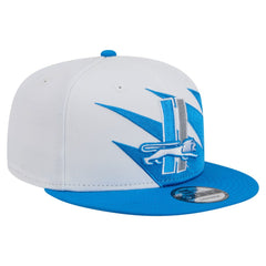 Detroit Lions New Era Throwback Jagged 9FiFTY Snapback Hat Blue | NFL