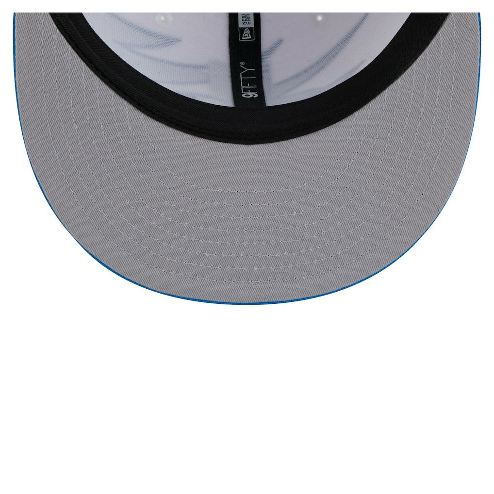 Detroit Lions New Era Throwback Jagged 9FiFTY Snapback Hat Blue | NFL