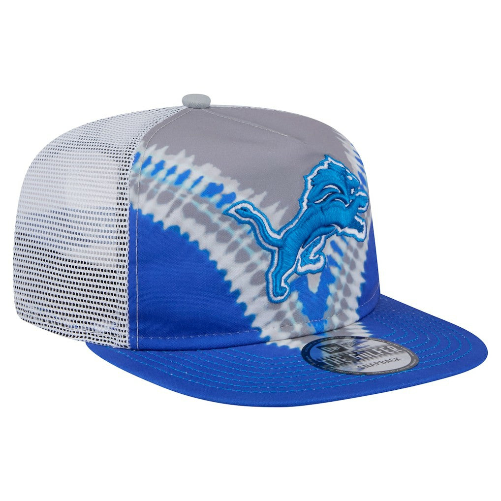 Detroit Lions New Era Throwback Dye Golfer Snapback Hat Gray/Blue | NFL