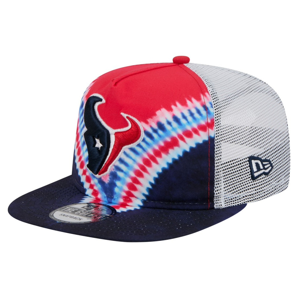 Houston Texans New Era Throwback Dye Golfer Snapback Hat Red/Navy | NFL