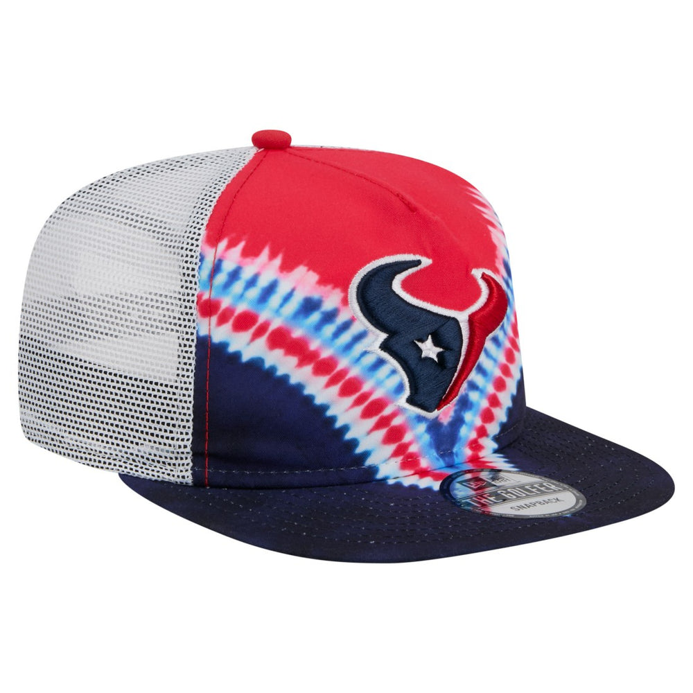 Houston Texans New Era Throwback Dye Golfer Snapback Hat Red/Navy | NFL