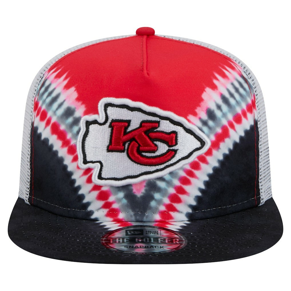 Kansas City Chiefs New Era Throwback Dye Golfer Snapback Hat Red/Black | NFL