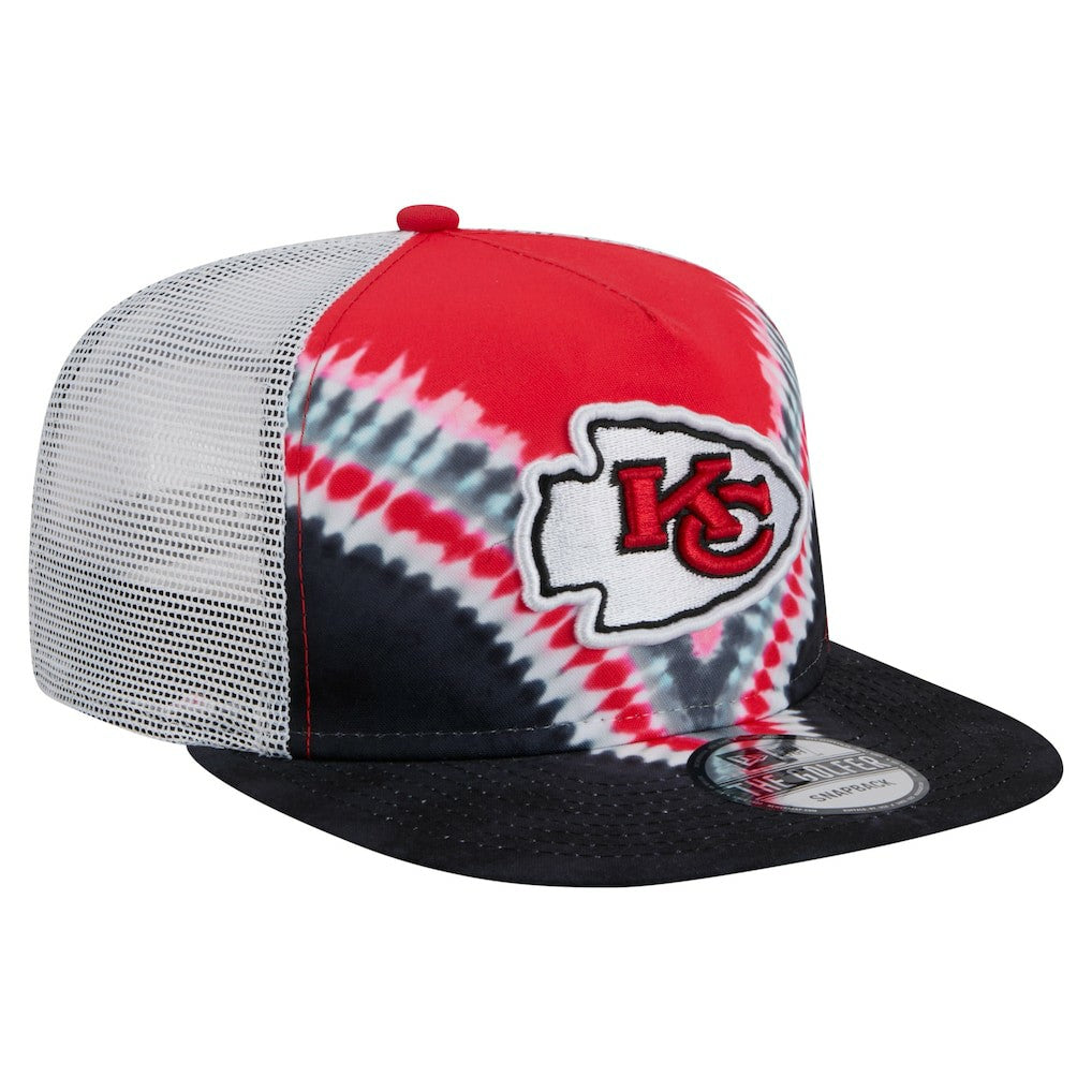 Kansas City Chiefs New Era Throwback Dye Golfer Snapback Hat Red/Black | NFL