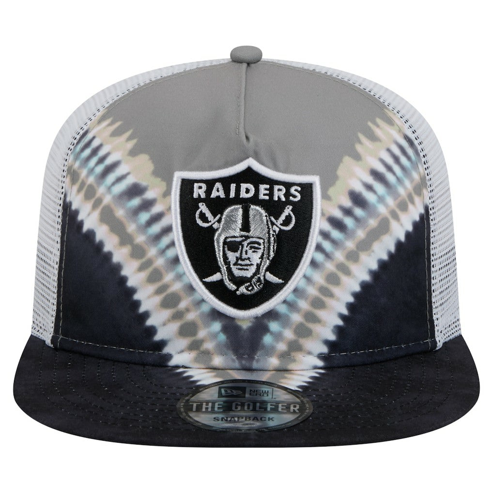 Las Vegas Raiders New Era Throwback Dye Golfer Snapback Hat Gray/Black | NFL
