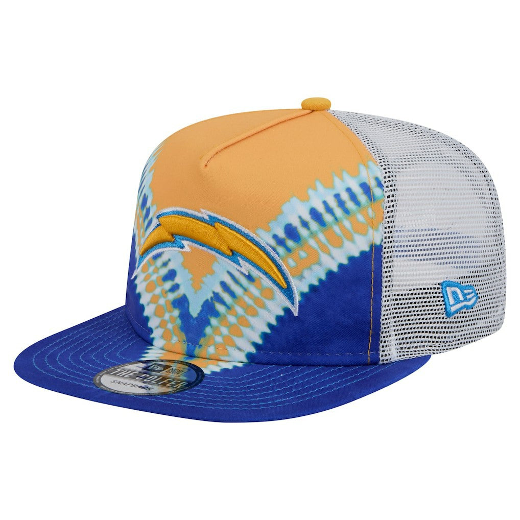 Los Angeles Chargers New Era Throwback Dye Golfer Snapback Hat Gold/Blue | NFL