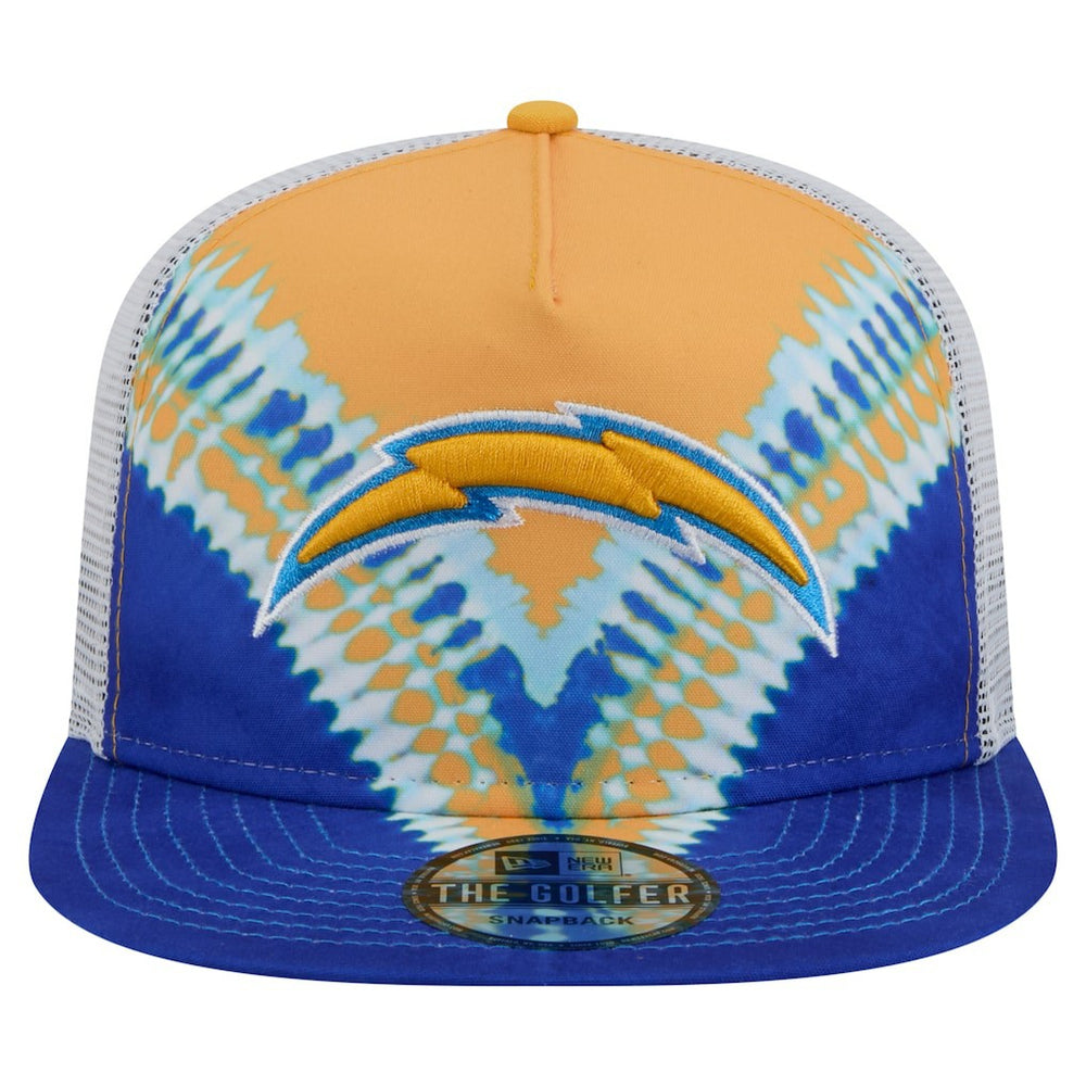 Los Angeles Chargers New Era Throwback Dye Golfer Snapback Hat Gold/Blue | NFL