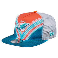 Miami Dolphins New Era Throwback Dye Golfer Snapback Hat Orange/Aqua | NFL