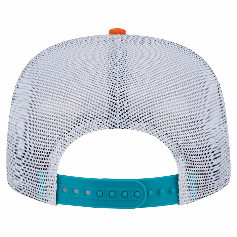 Miami Dolphins New Era Throwback Dye Golfer Snapback Hat Orange/Aqua | NFL