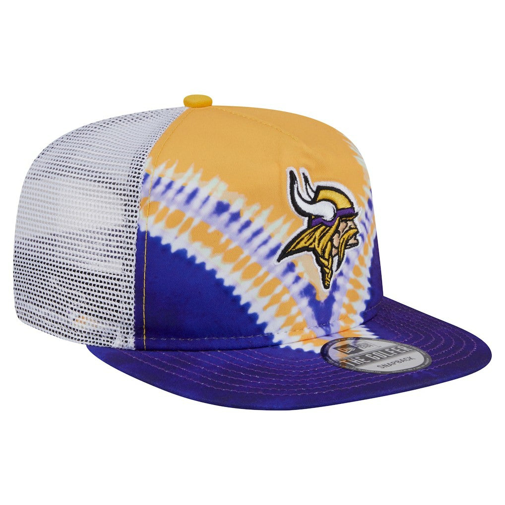 Minnesota Vikings New Era Throwback Dye Golfer Snapback Hat Gold/Purple | NFL