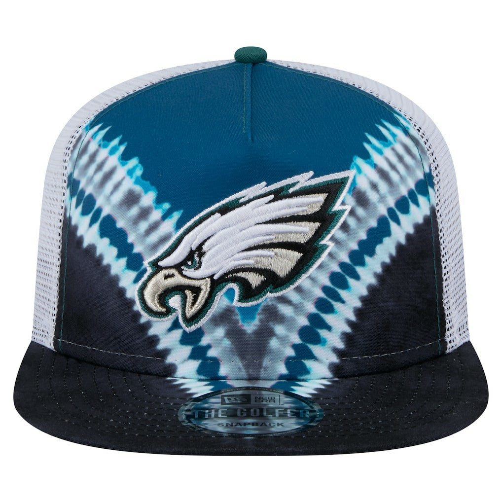 Philadelphia Eagles New Era Throwback Dye Golfer Snapback Hat Midnight Green/Black | NFL