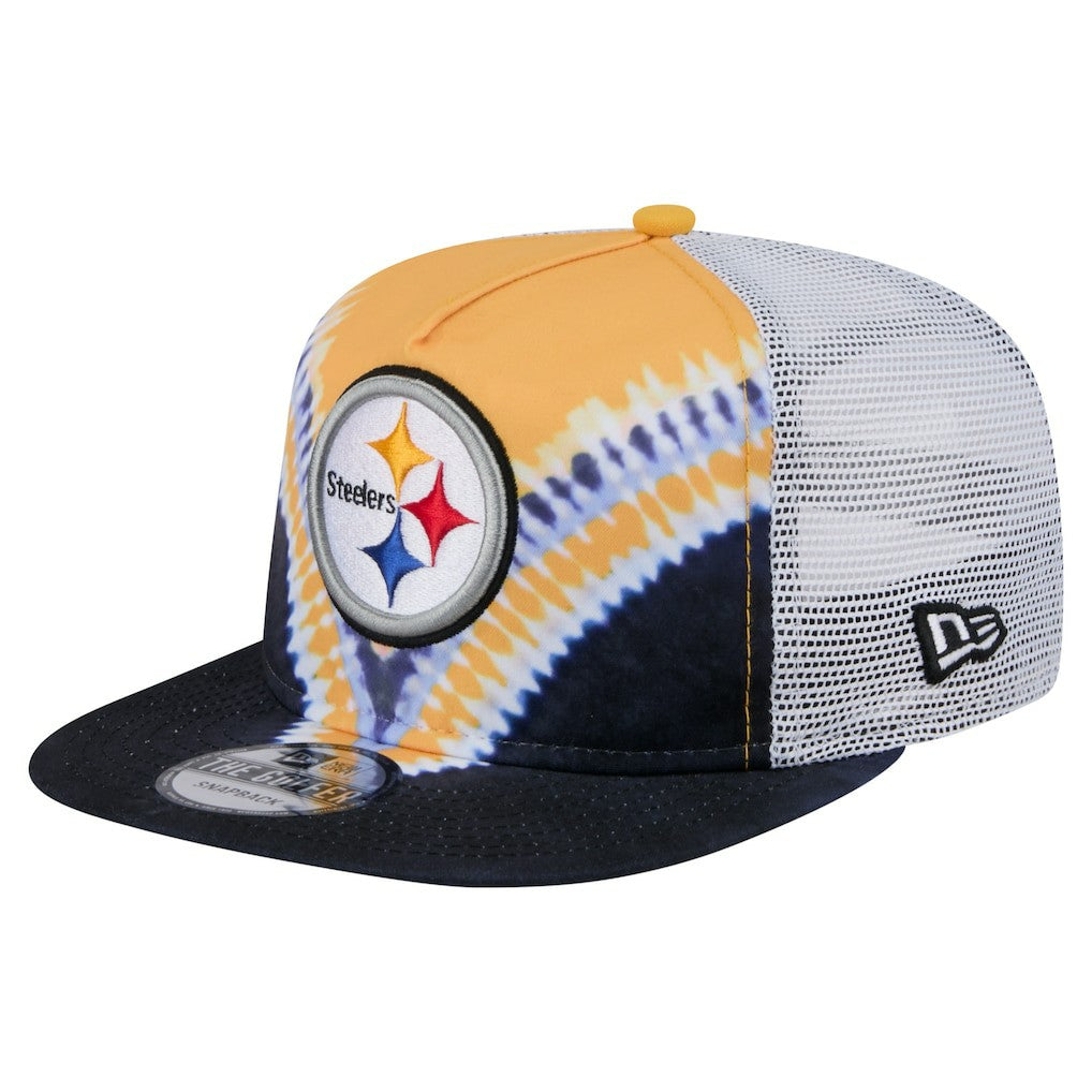 Pittsburgh Steelers New Era Throwback Dye Golfer Snapback Hat Gold/Black | NFL