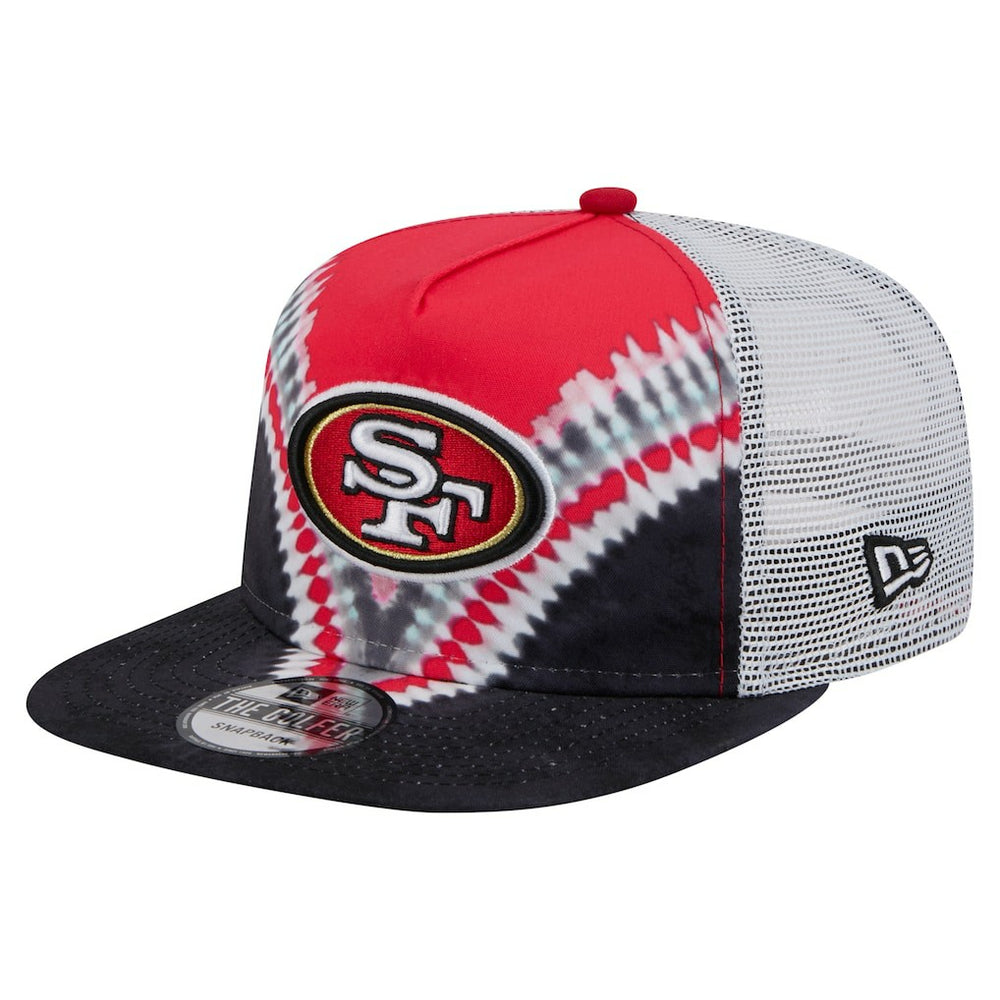 San Francisco 49ers New Era Throwback Dye Golfer Snapback Hat Scarlet/Black | NFL