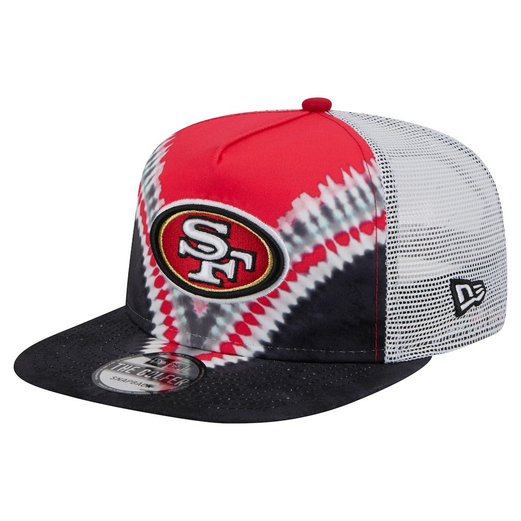 San Francisco 49ers New Era Throwback Dye Golfer Snapback Hat Scarlet/Black | NFL