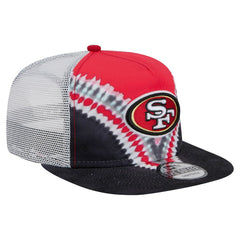 San Francisco 49ers New Era Throwback Dye Golfer Snapback Hat Scarlet/Black | NFL