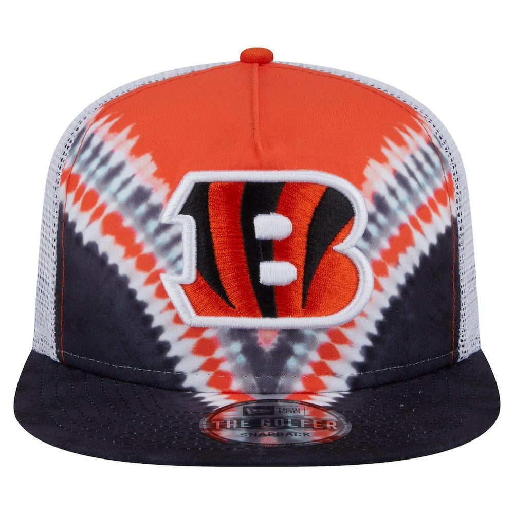 Cincinnati Bengals New Era Throwback Dye Golfer Snapback Hat Orange/Black | NFL