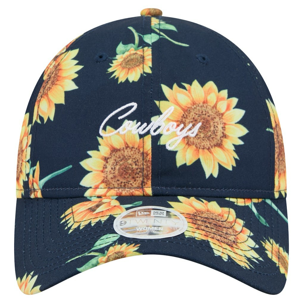 Dallas Cowboys New Era Women's Adventure Sunflower 9TWENTY Adjustable Hat Navy | NFL
