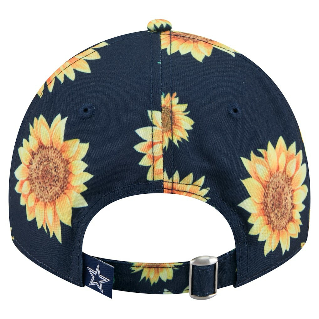Dallas Cowboys New Era Women's Adventure Sunflower 9TWENTY Adjustable Hat Navy | NFL