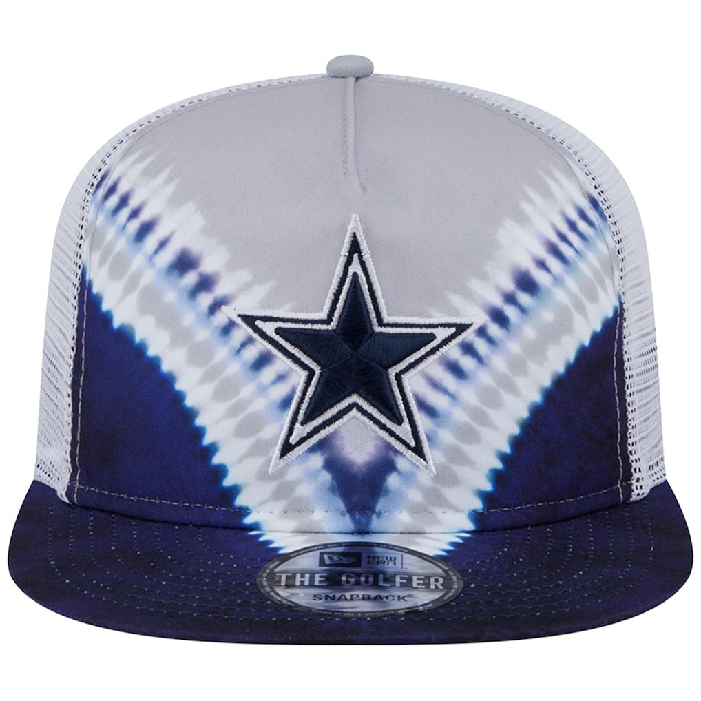 Dallas Cowboys New Era Throwback Dye Golfer Snapback Hat Gray/Navy | NFL