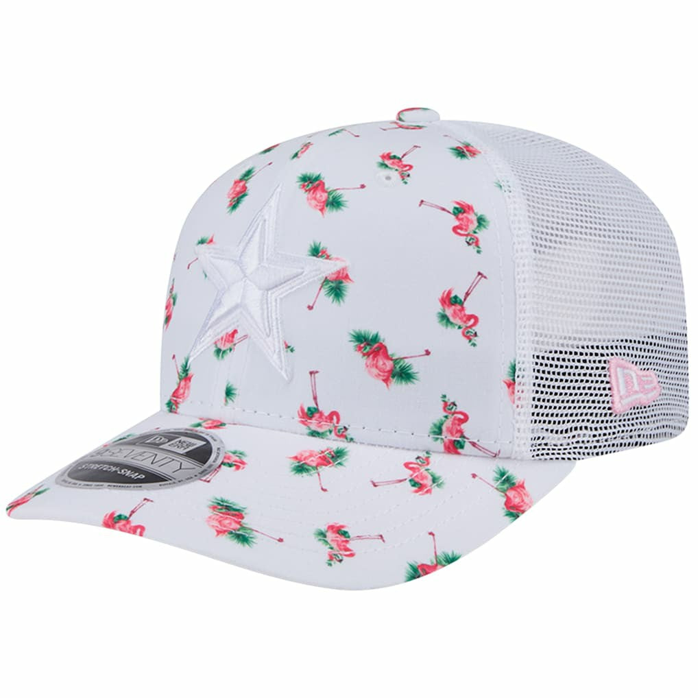 Dallas Cowboys New Era Adventure Flamingo Pattern 9SEVENTY Stretch-Snap Hat White | NFL