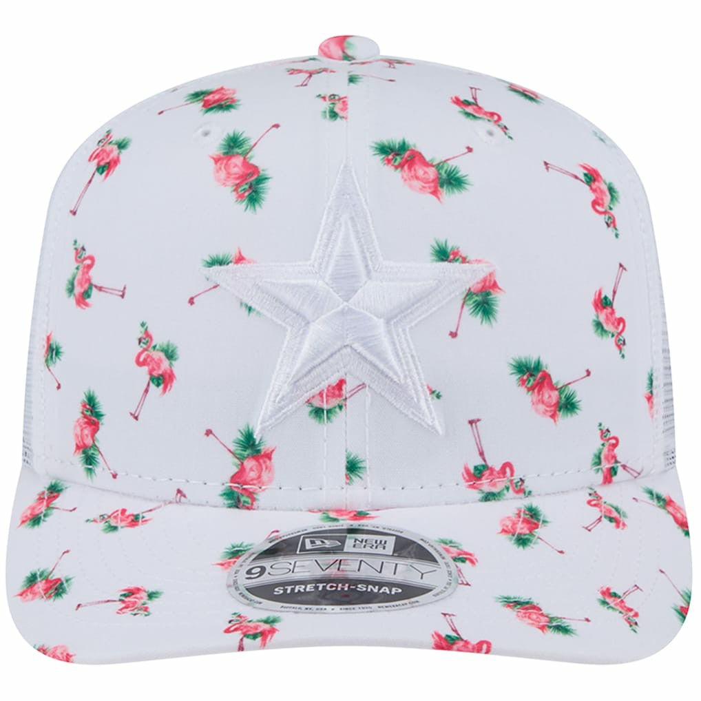 Dallas Cowboys New Era Adventure Flamingo Pattern 9SEVENTY Stretch-Snap Hat White | NFL