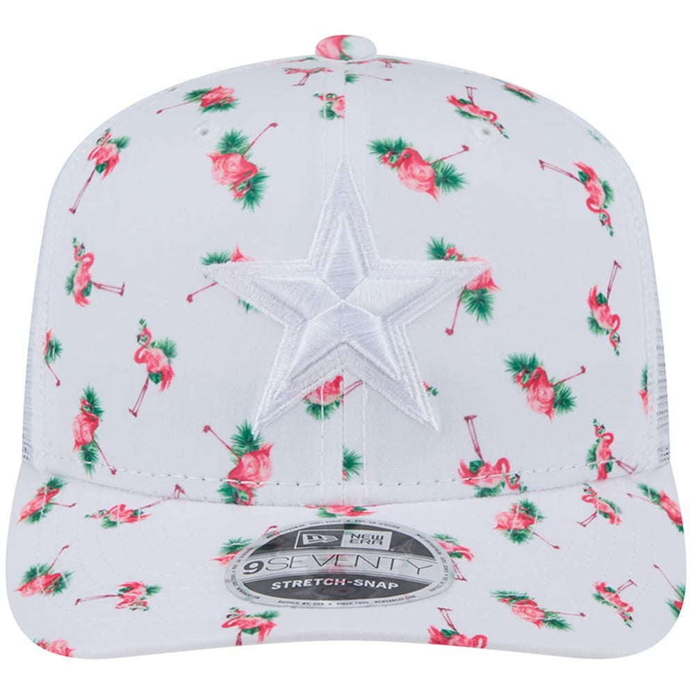 Dallas Cowboys New Era Adventure Flamingo Pattern 9SEVENTY Stretch-Snap Hat White | NFL